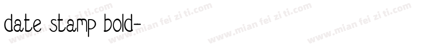 date stamp bold字体转换